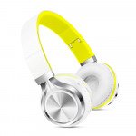 Wholesale Super Bass Over the Ear Wireless Bluetooth Stereo Headphone SK-01 (White Green)